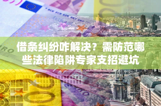 济南借条纠纷咋解决？需防范哪些法律陷阱专家支招避坑