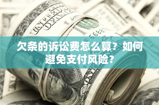济南欠条的诉讼费怎么算？如何避免支付风险？