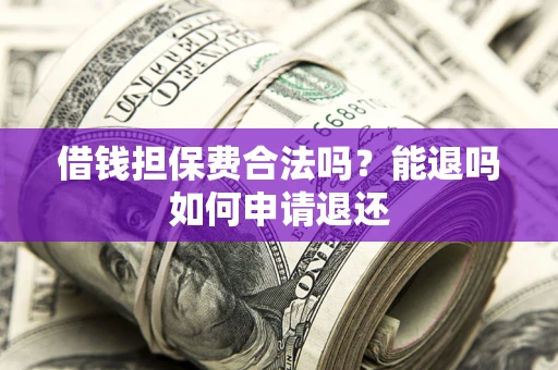 济南借钱担保费合法吗？能退吗如何申请退还