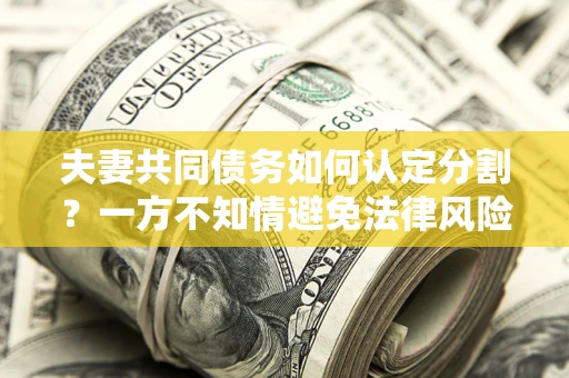 济南夫妻共同债务如何认定分割？一方不知情避免法律风险必看！